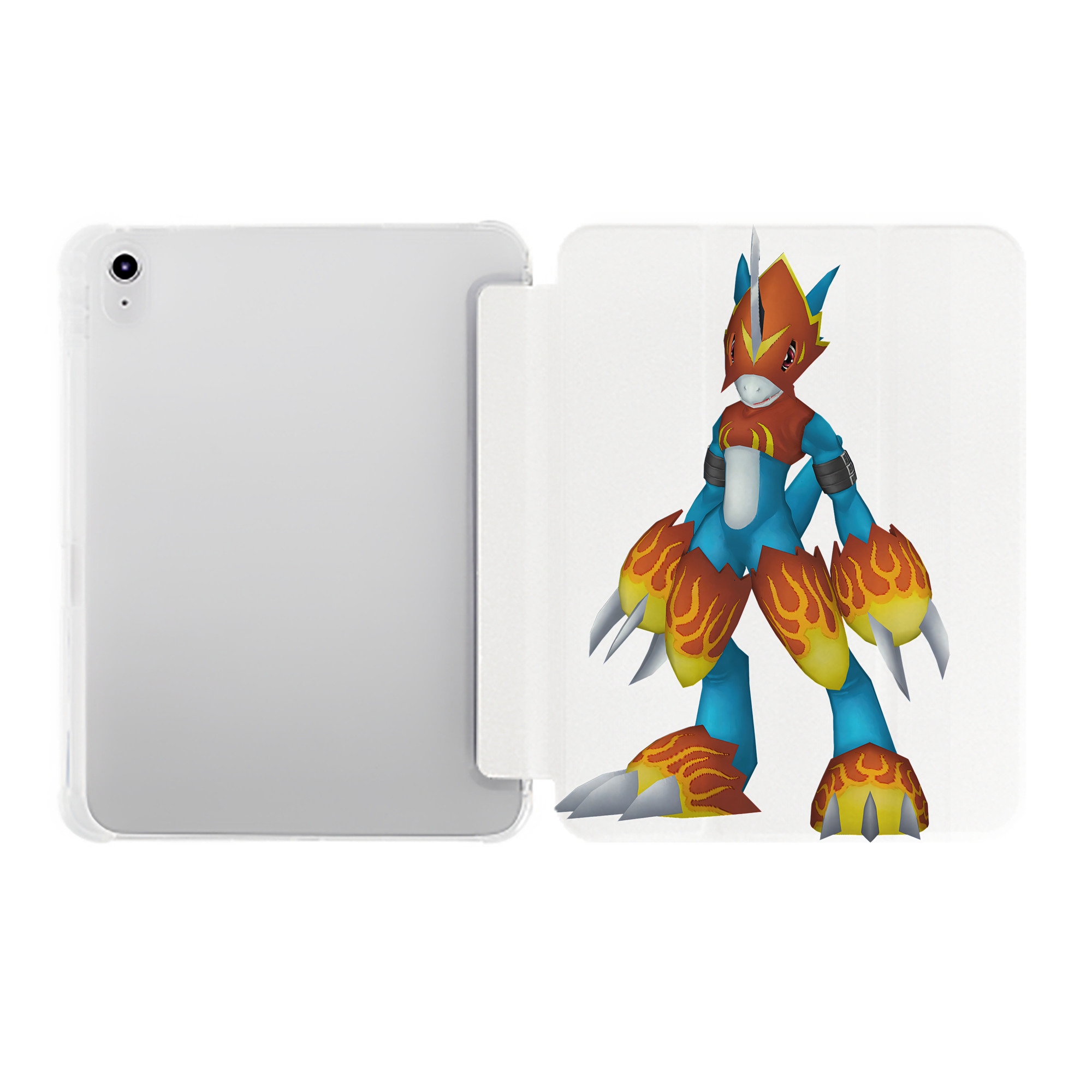 （画像用） Digimon デジタルモンスター/デジモン IPad ケース ペン収納付き 三つ折りスタンド PUレザー×シリコン 対応機種9.5/10.5/10.9インチ